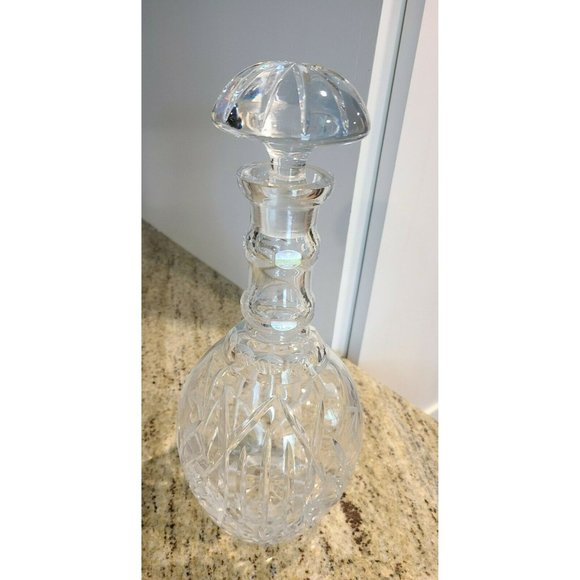 Etched Flower Cut Glass or Chrystal? Decanter. App 13